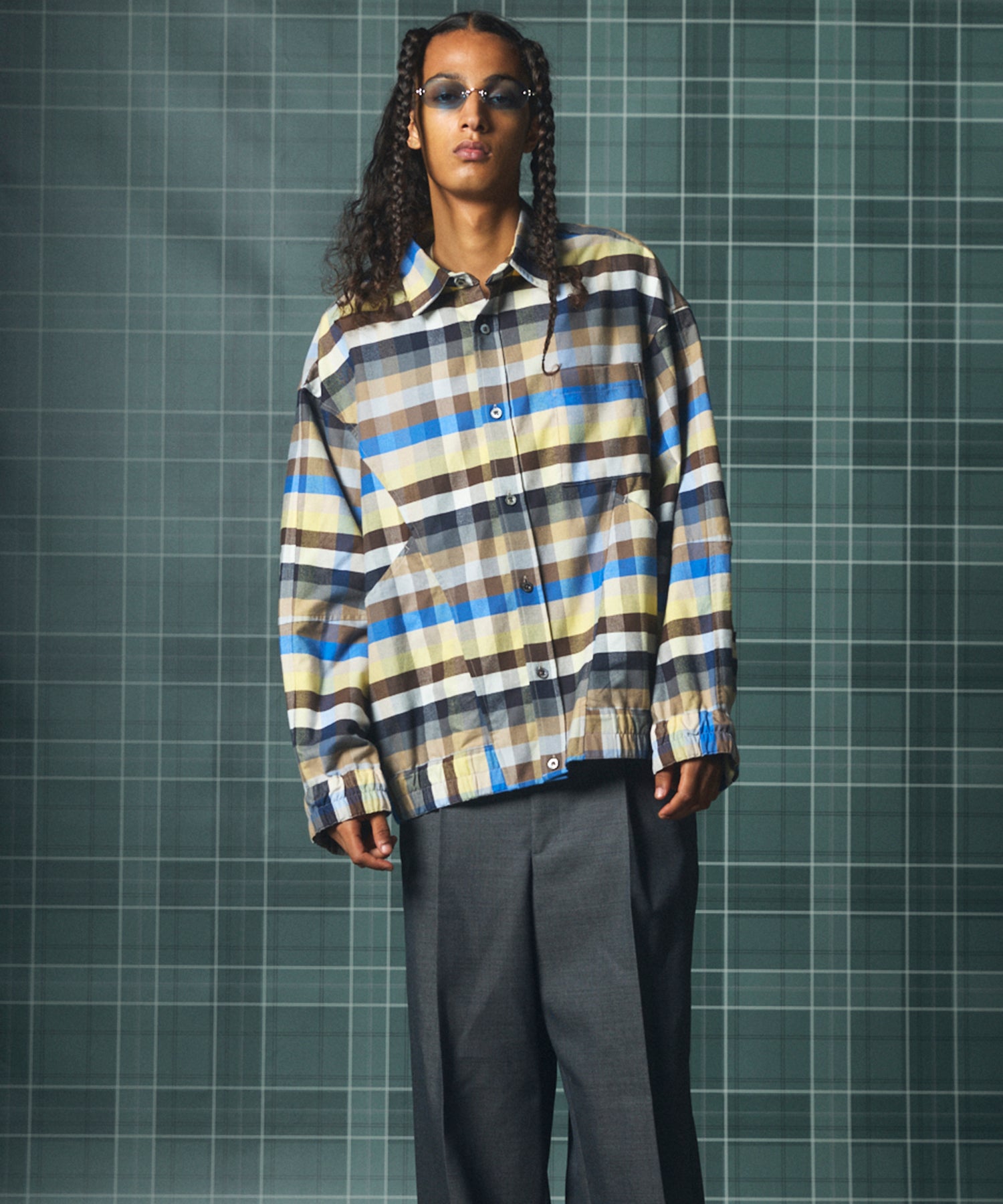 【Italian Dead Stock Fabric】Prime-Over Regular Collar Long Sleeve Shirt