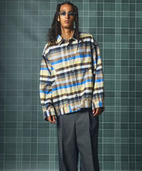 【Italian Dead Stock Fabric】Prime-Over Regular Collar Long Sleeve Shirt