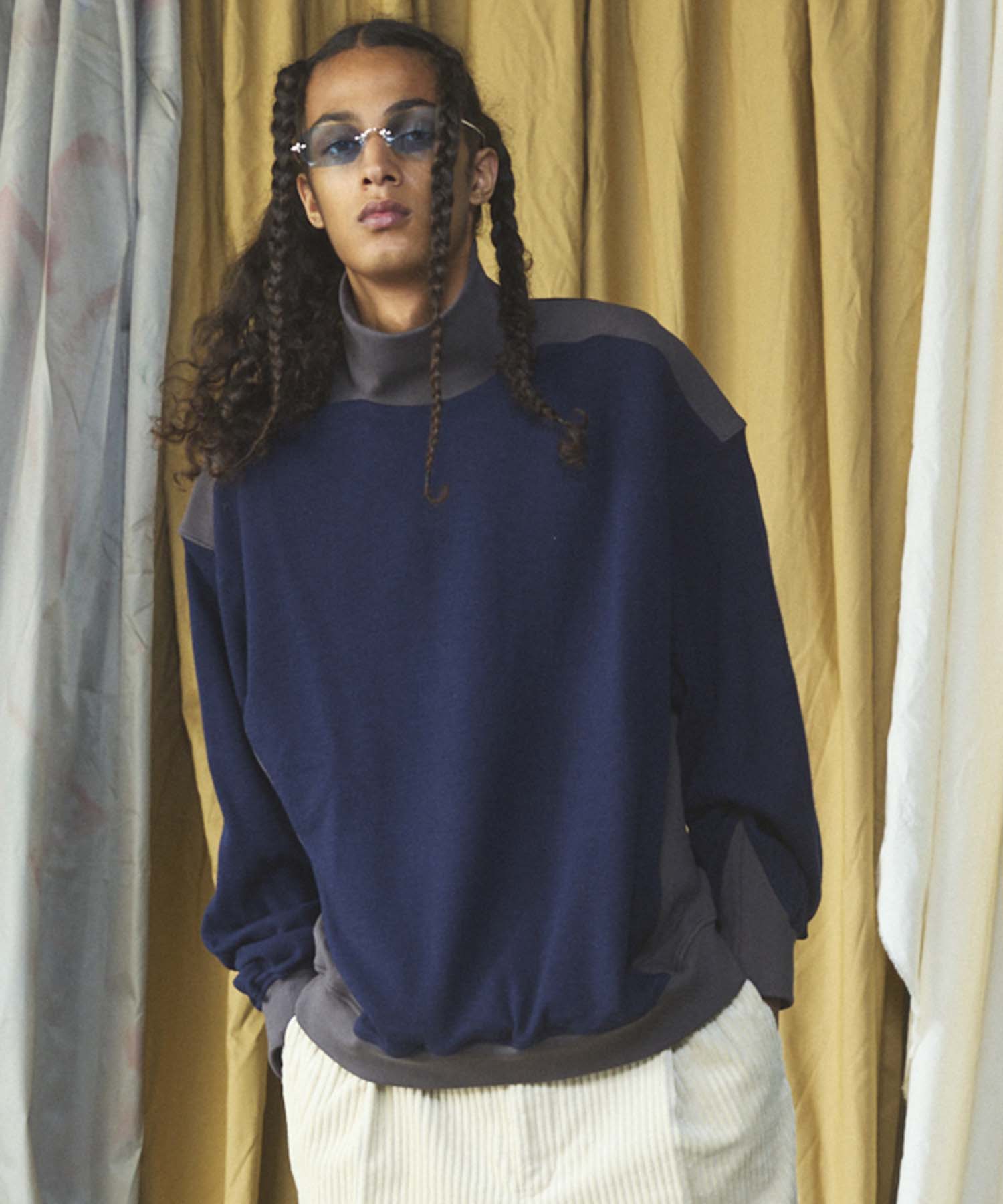 【26AW PRE-ORDER】カラースイッチングアクリルウールポンチプライムオーバーモックネックスウェット