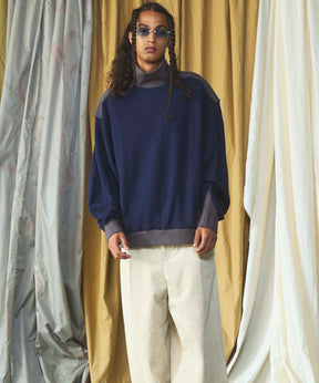 【26AW PRE-ORDER】カラースイッチングアクリルウールポンチプライムオーバーモックネックスウェット