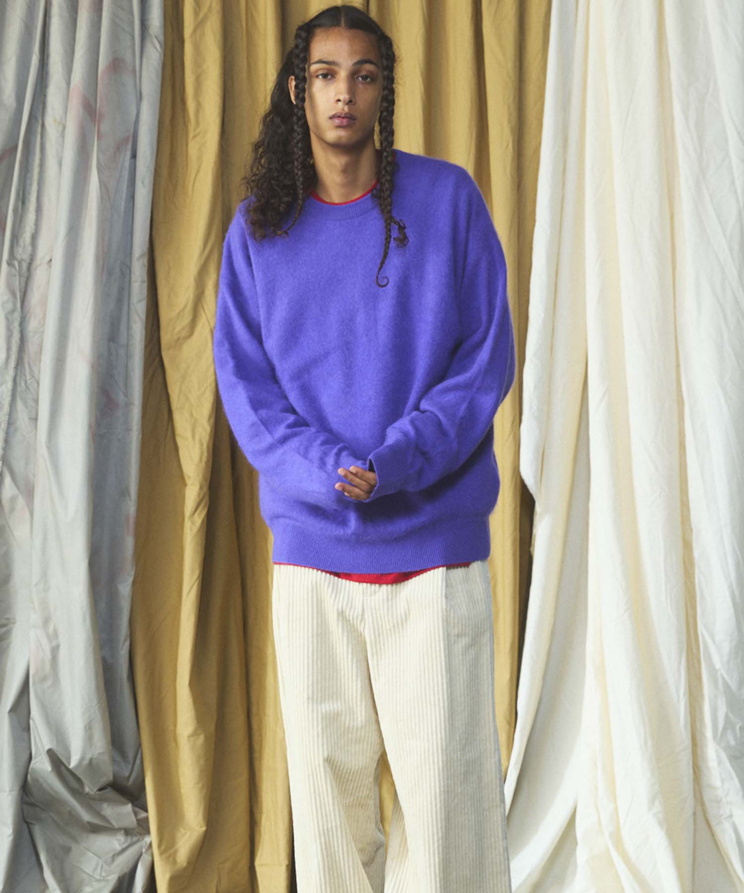 Airy Striped Gabardine Prime-Over Short-sleeved Shirt