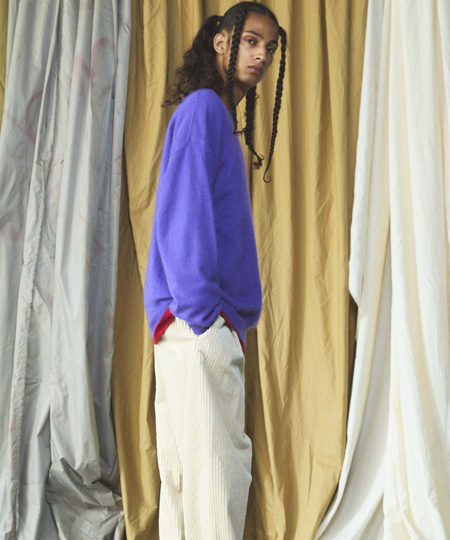 Airy Striped Gabardine Prime-Over Short-sleeved Shirt