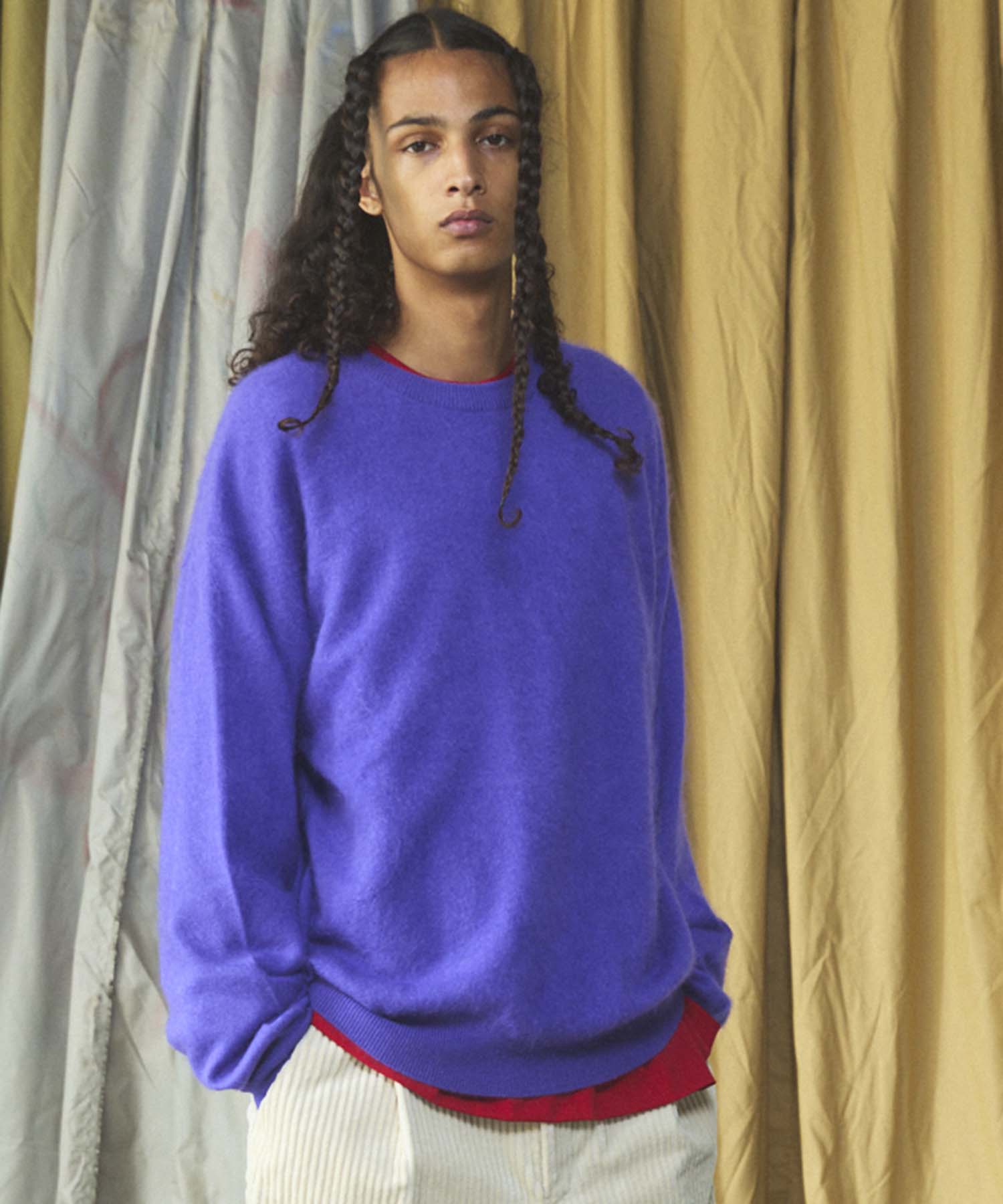 Airy Striped Gabardine Prime-Over Short-sleeved Shirt