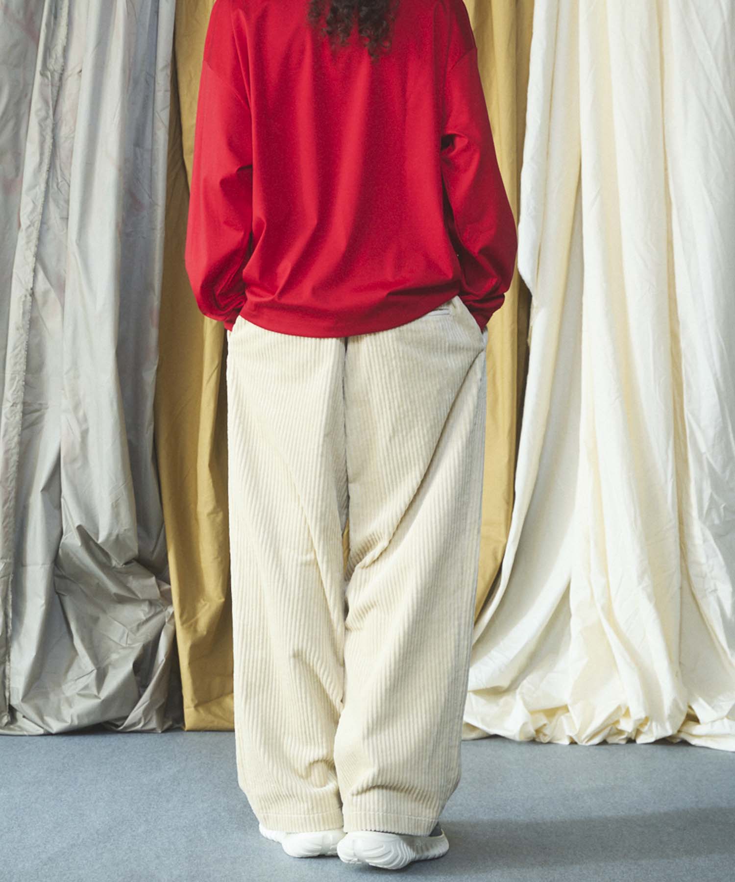 Wide-Wale Corduroy One-Tuck Pants