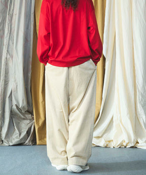 Wide-Wale Corduroy One-Tuck Pants