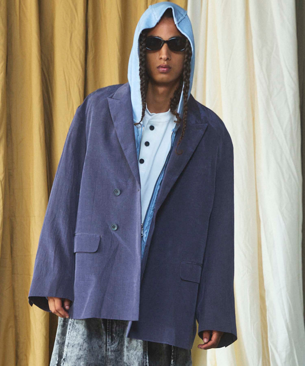 【26AW PRE-ORDER】ドレープフィブリルプライムオーバー2Bセミダブルテーラードジャケット
