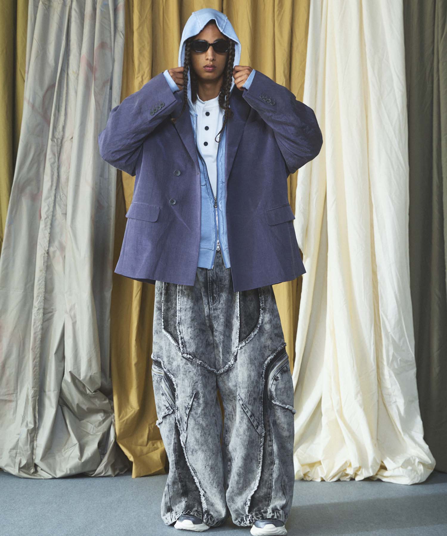 【26AW PRE-ORDER】オーバーダイエンブロイダリースウェットプライムオーバーZIPパーカー