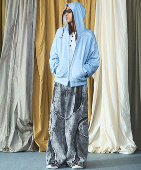 【26AW PRE-ORDER】オーバーダイエンブロイダリースウェットプライムオーバーZIPパーカー