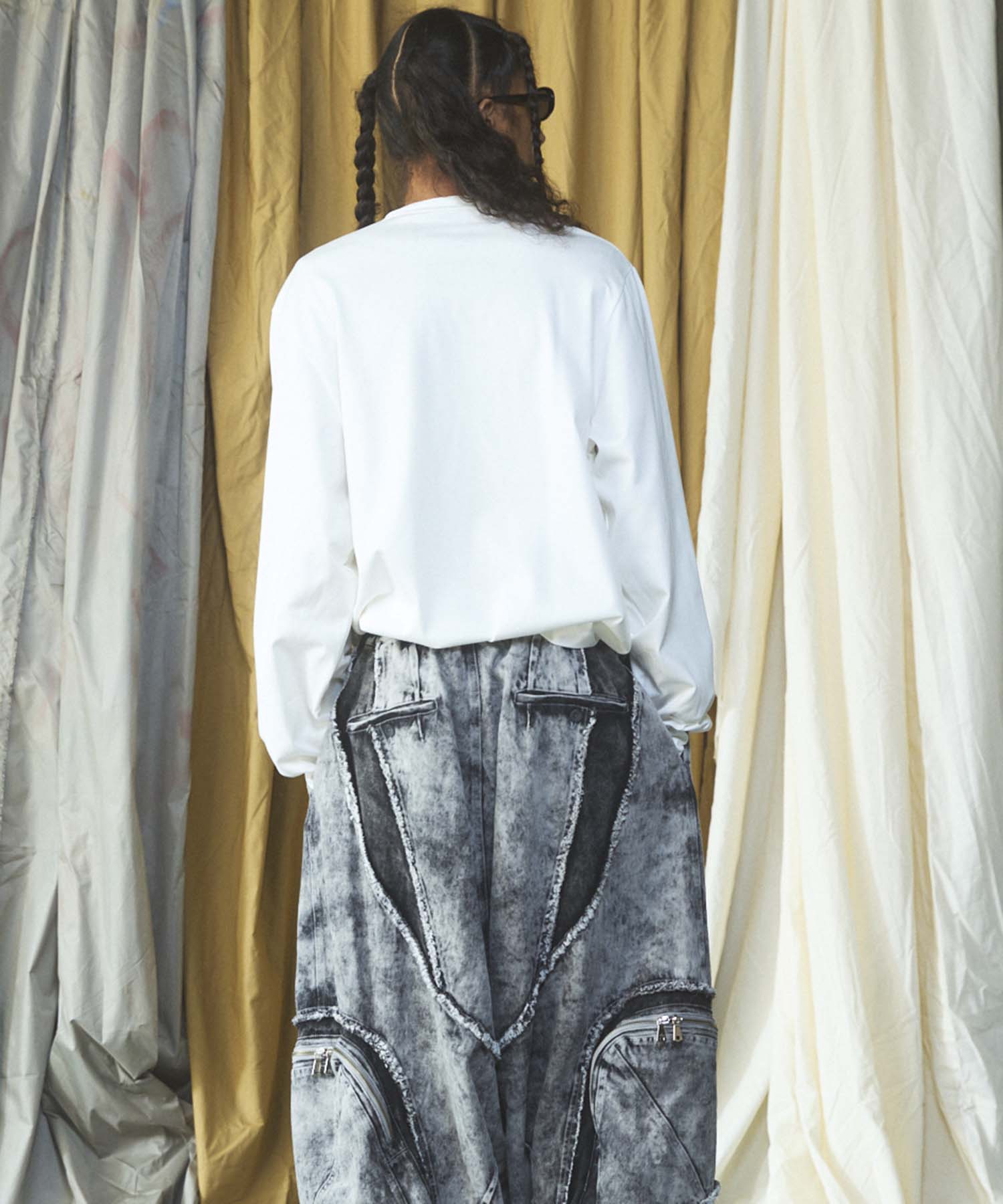 Airy Striped Gabardine Prime-Over Short-sleeved Shirt