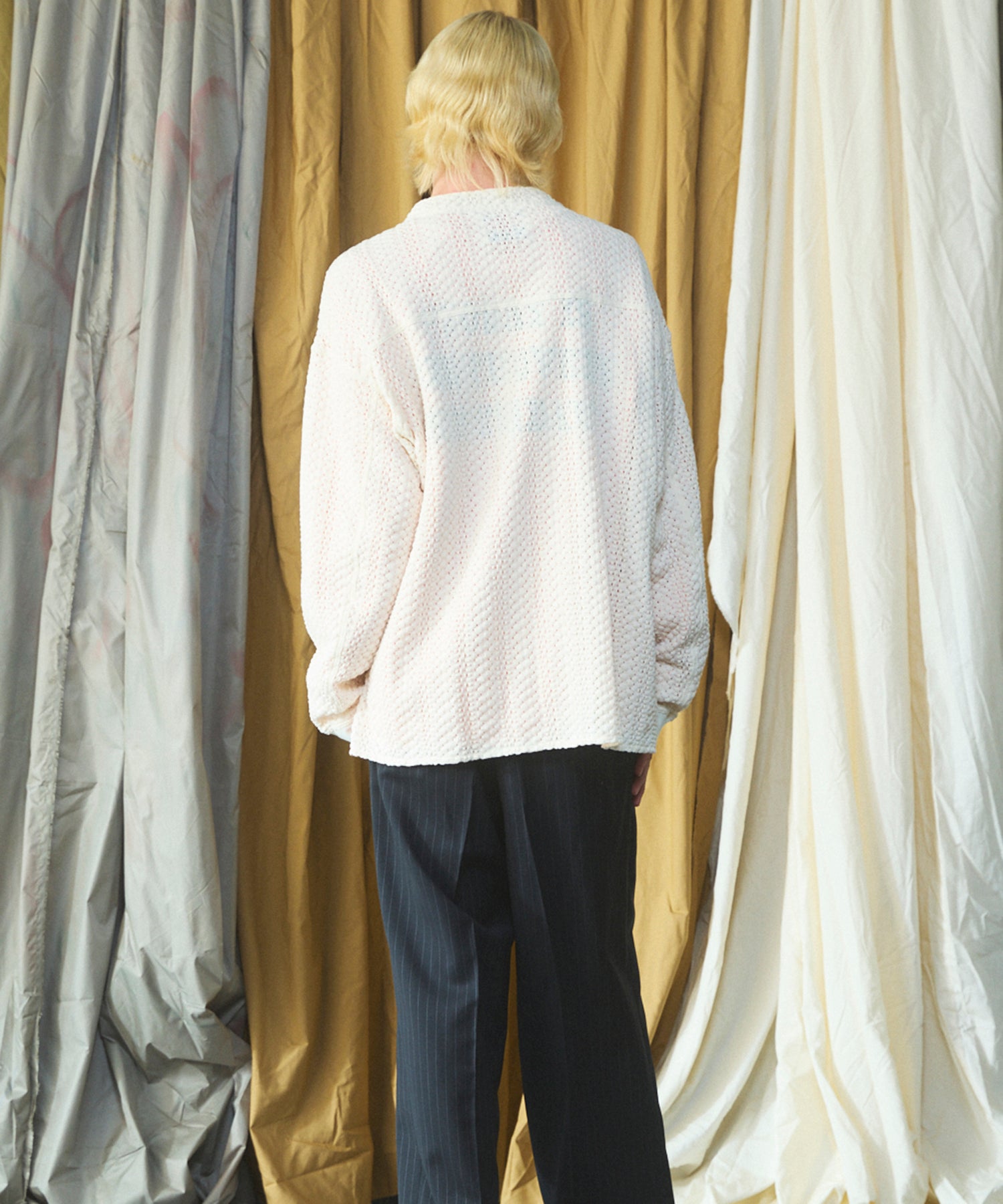【26AW PRE-ORDER】コットンバルファレースプライムオーバーヘンリーネックロングスリーブニットTシャツ