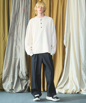 【26AW PRE-ORDER】コットンバルファレースプライムオーバーヘンリーネックロングスリーブニットTシャツ
