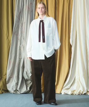 Wide-Wale Corduroy One-Tuck Pants