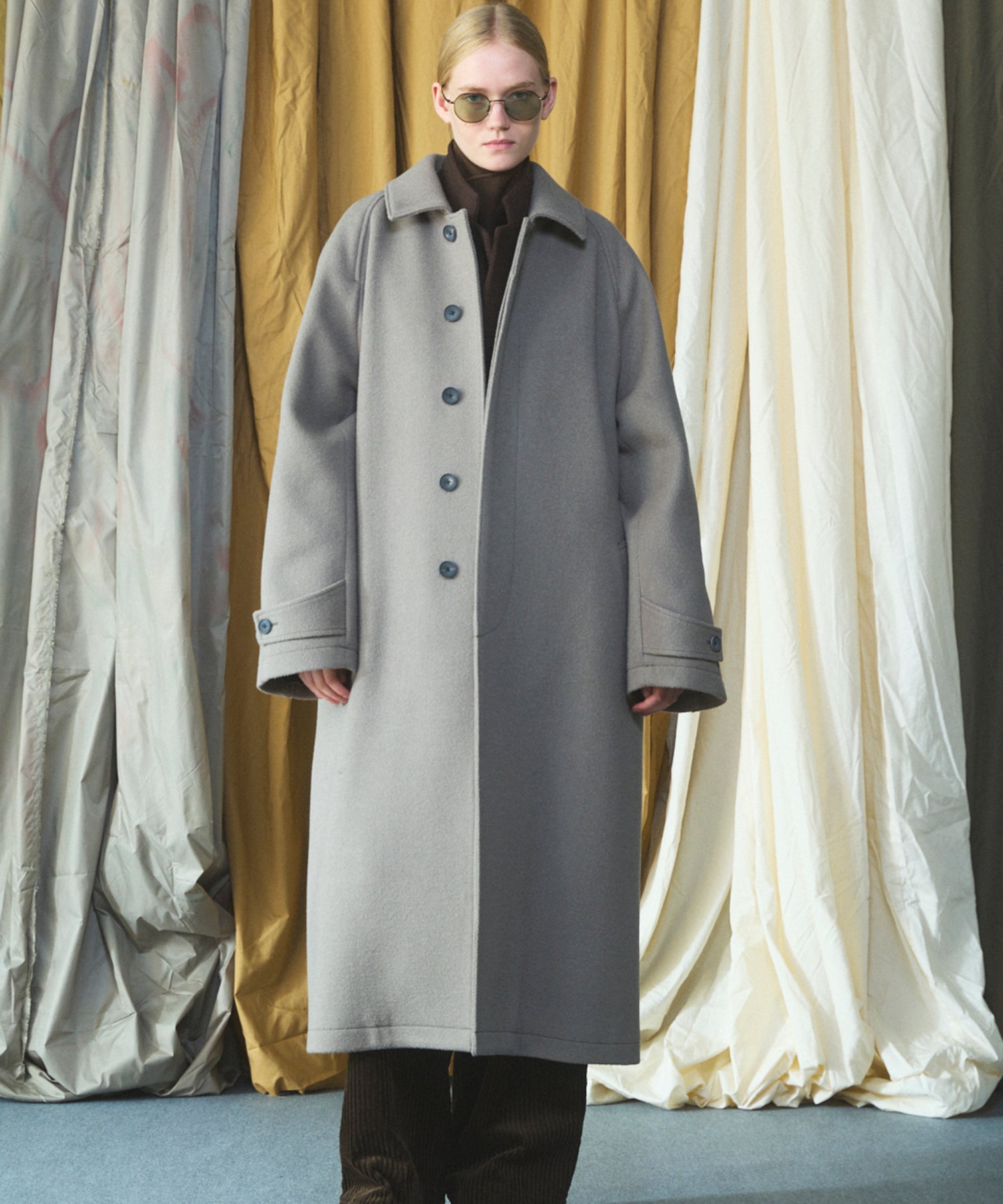 【26AW PRE-ORDER】【Italian Dead Stock Fabric】プライムオーバーステンカラーコート