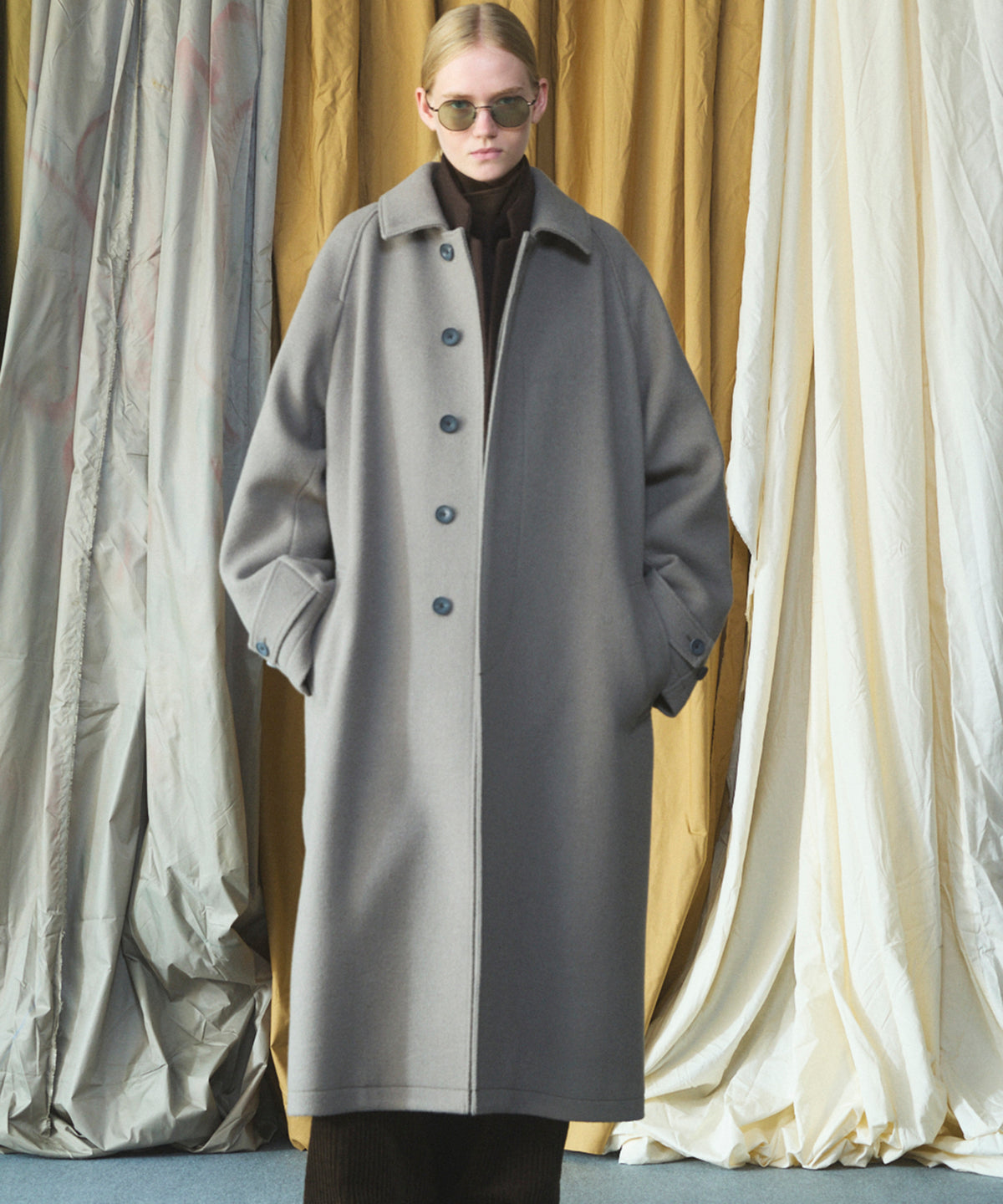 [26AW PRE-ORDER] [Italian dead stock fabric] Prime over regular collar shirt coat