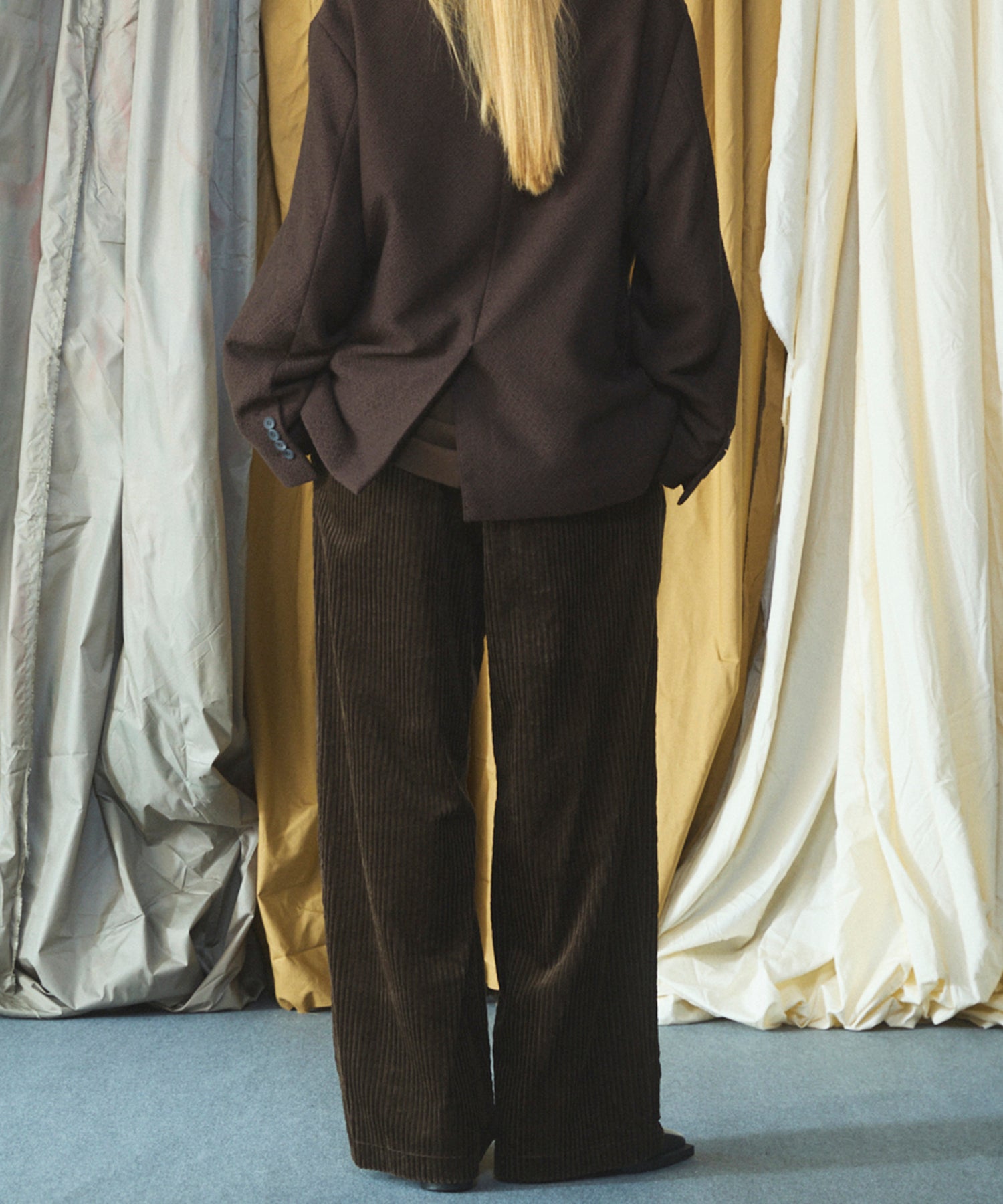 Wide-Wale Corduroy One-Tuck Pants