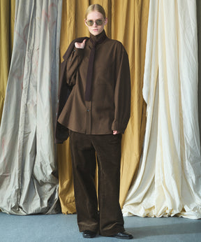 Wide-Wale Corduroy One-Tuck Pants
