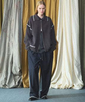【26aw PRE-ORDER】纯棉巴尔法蕾丝超领亨利领长袖针织T恤