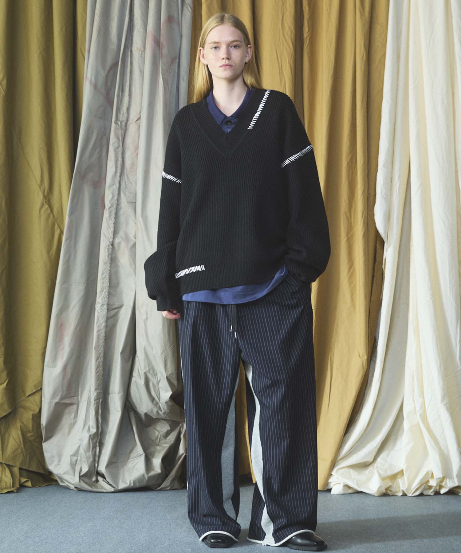 【26AW PRE-ORDER】フィブリルキュプラプライムオーバーロングスリーブポロシャツ