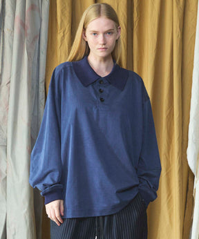 【26AW PRE-ORDER】フィブリルキュプラプライムオーバーロングスリーブポロシャツ