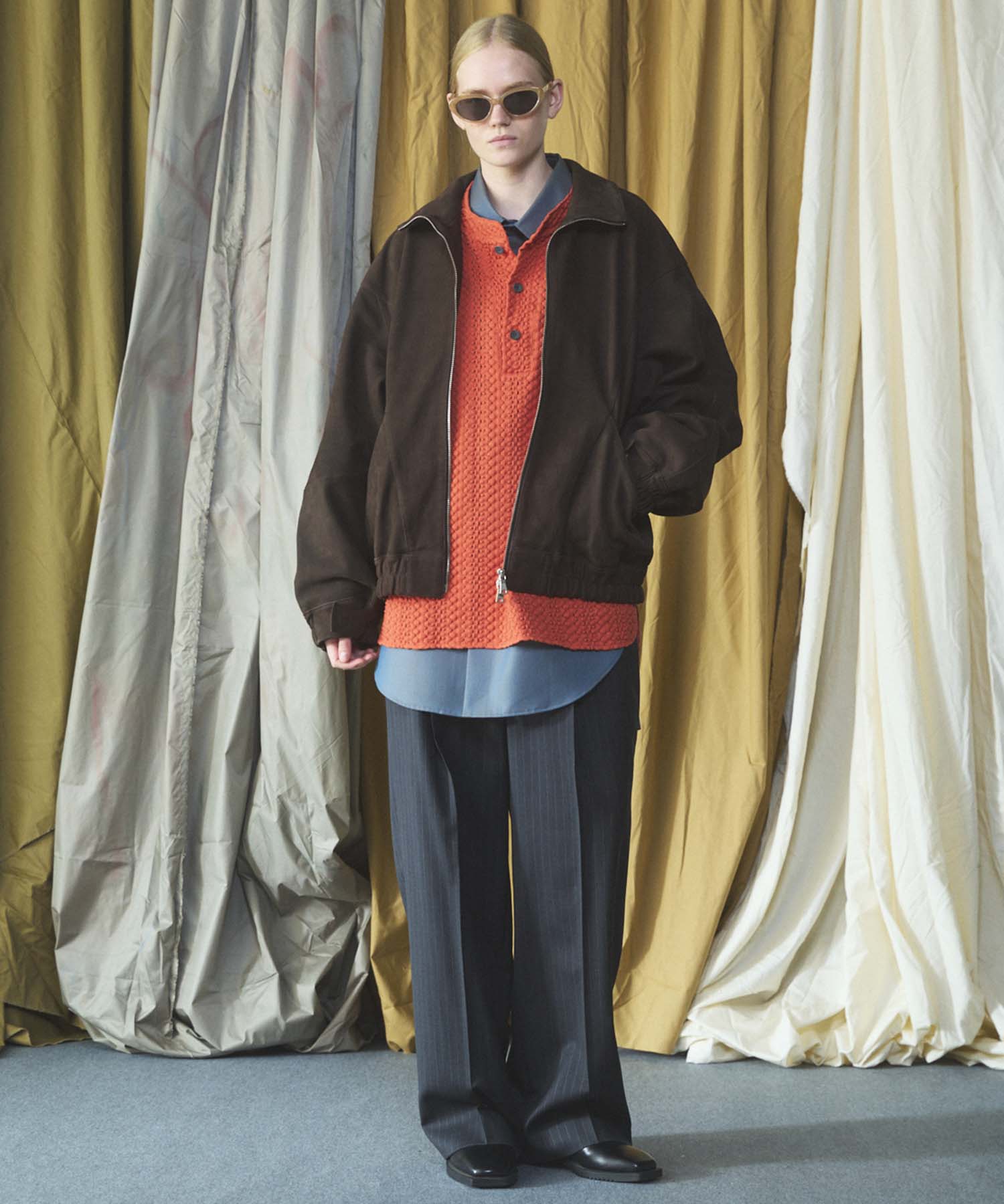 【26AW PRE-ORDER】コットンバルファレースプライムオーバーヘンリーネックロングスリーブニットTシャツ