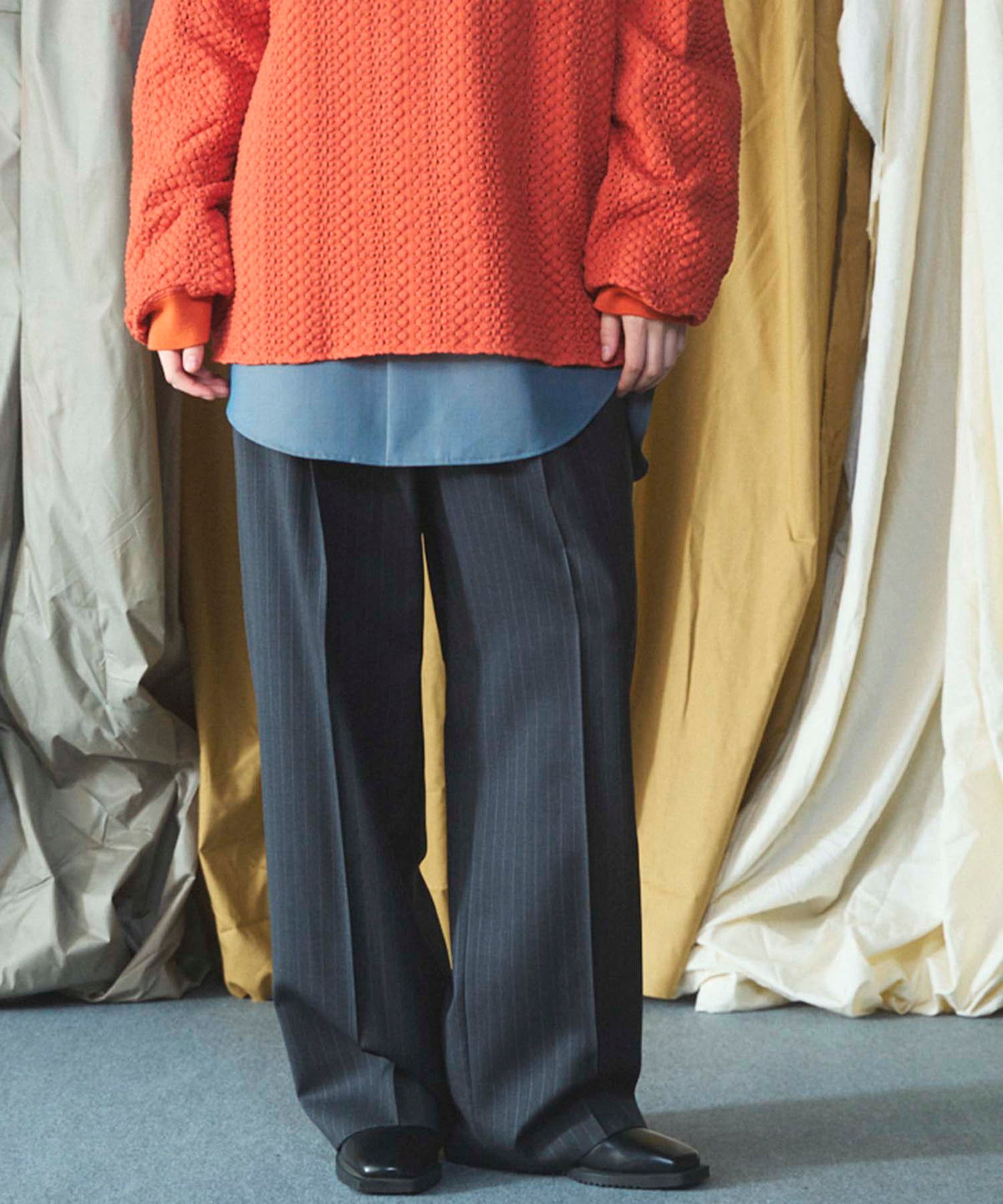 [26AW PRE-ORDER] Banana Curve Silhouette Prime-Wide Cargo Trousers