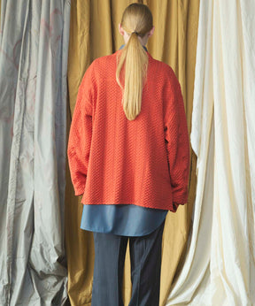【26AW PRE-ORDER】コットンバルファレースプライムオーバーヘンリーネックロングスリーブニットTシャツ