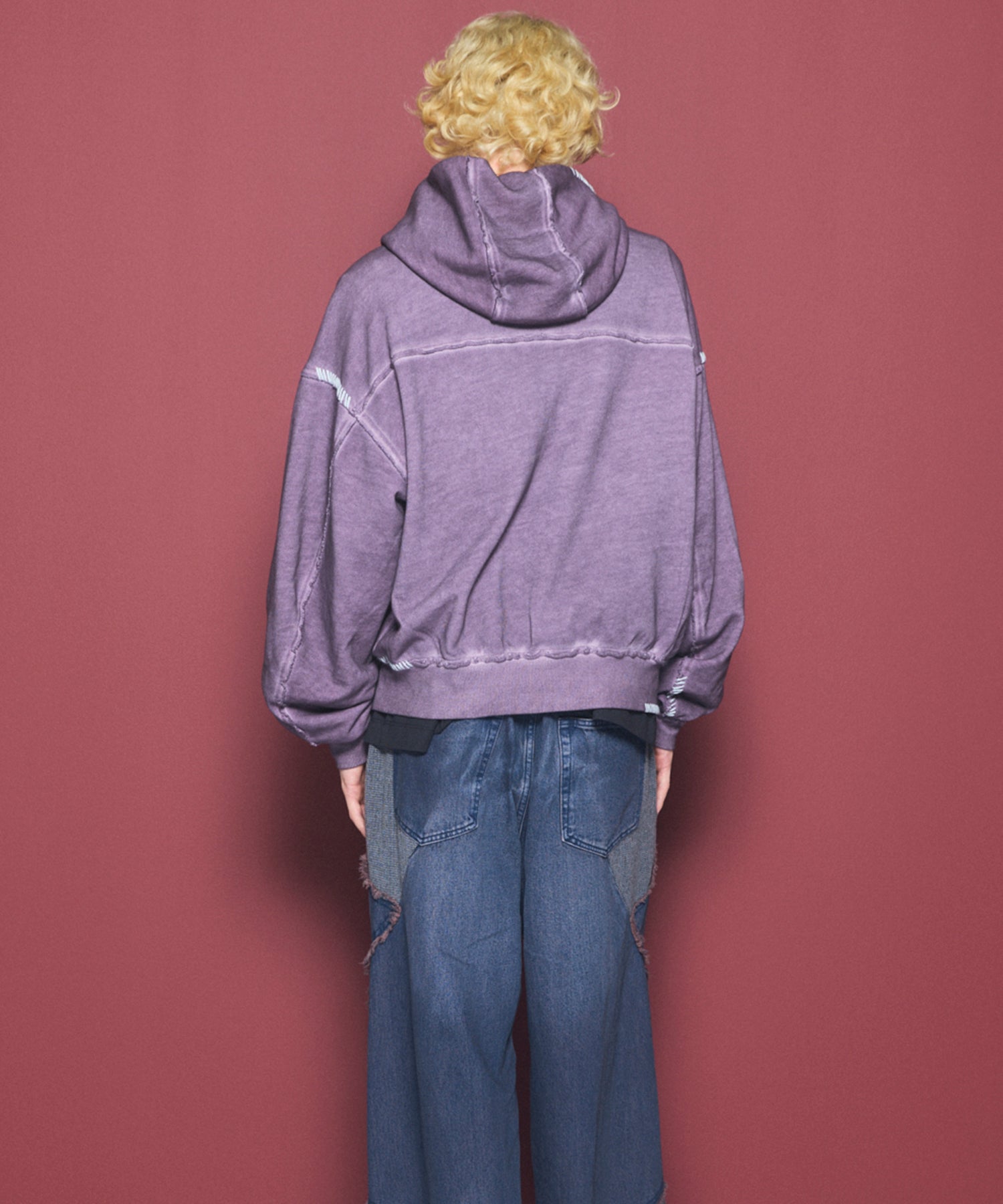 【26AW PRE-ORDER】オーバーダイエンブロイダリースウェットプライムオーバーZIPパーカー