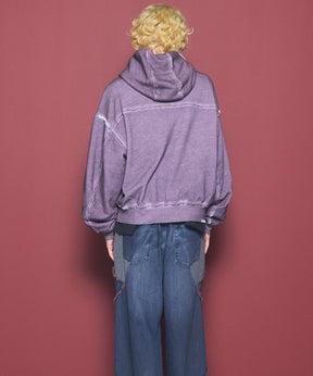 【26AW PRE-ORDER】オーバーダイエンブロイダリースウェットプライムオーバーZIPパーカー