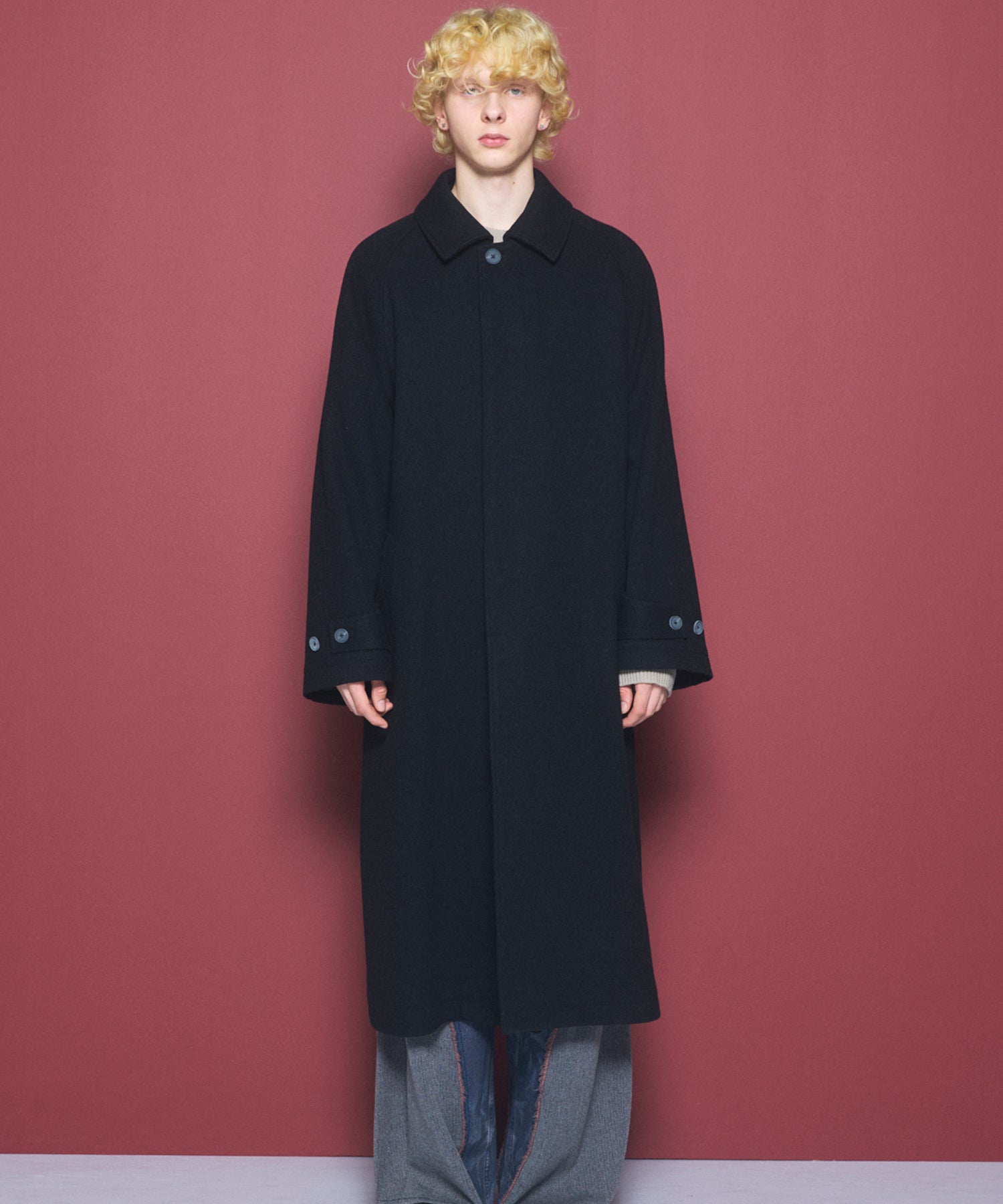 【26AW PRE-ORDER】【Italian Dead Stock Fabric】プライムオーバーステンカラーコート
