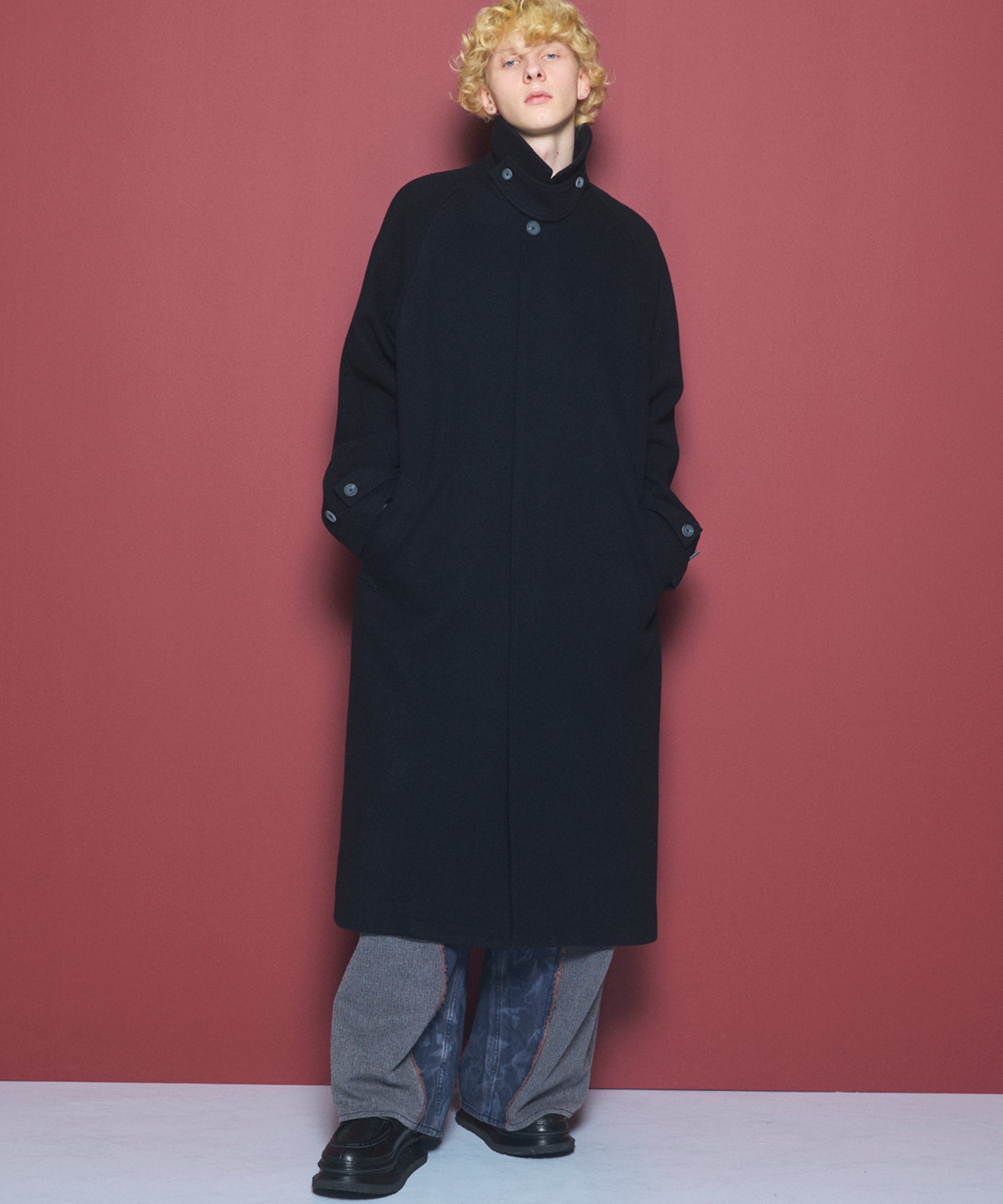 【26AW PRE-ORDER】【Italian Dead Stock Fabric】プライムオーバーステンカラーコート