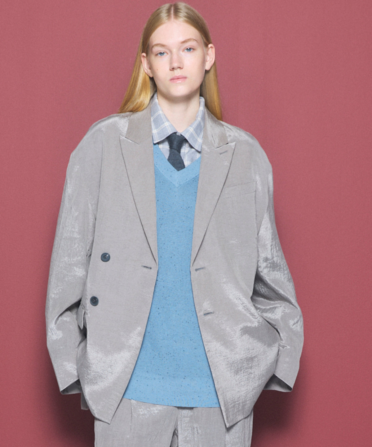 【26AW PRE-ORDER】ドレープフィブリルプライムオーバー2Bセミダブルテーラードジャケット