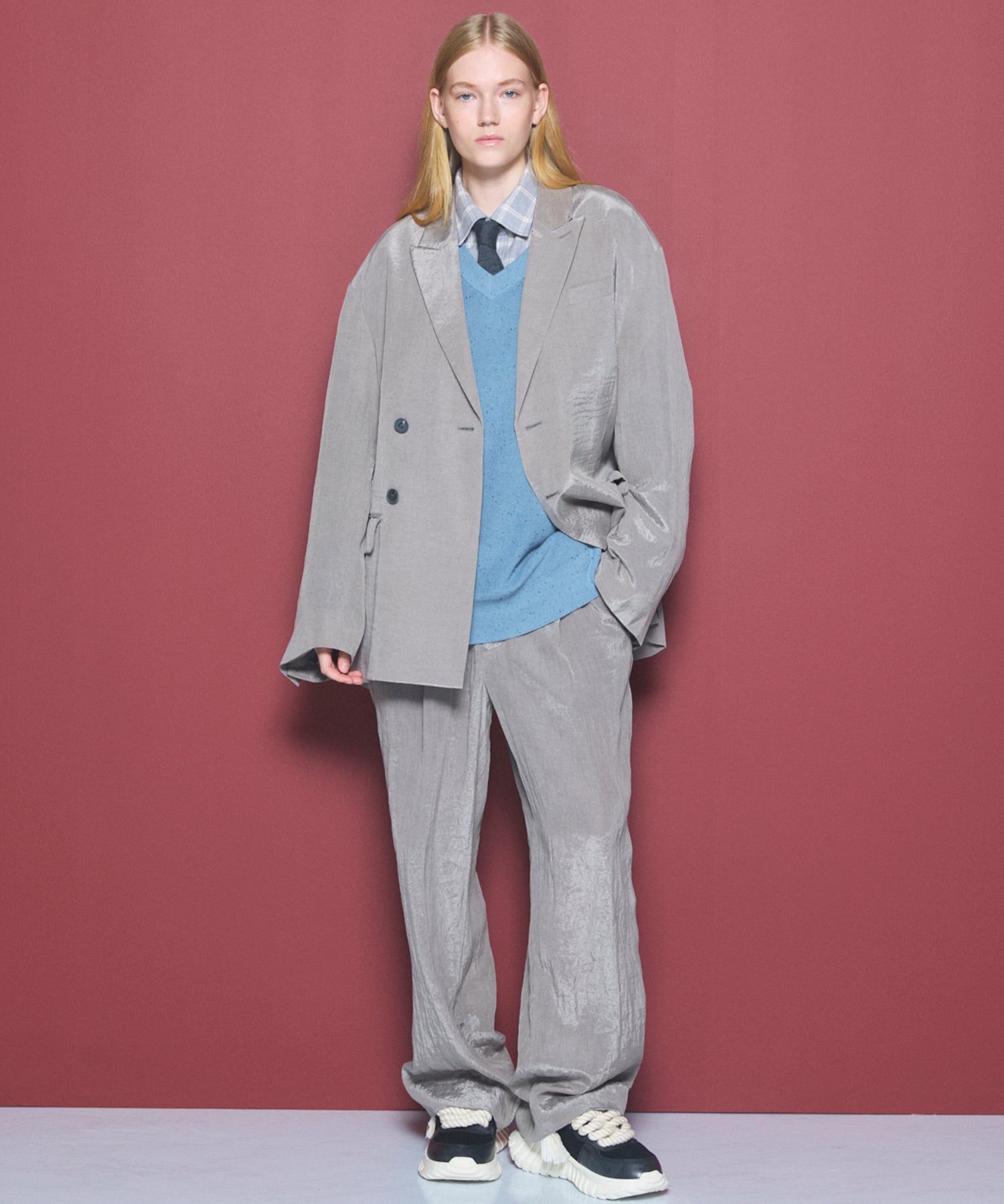 Airy Striped Gabardine Prime-Over Short-sleeved Shirt