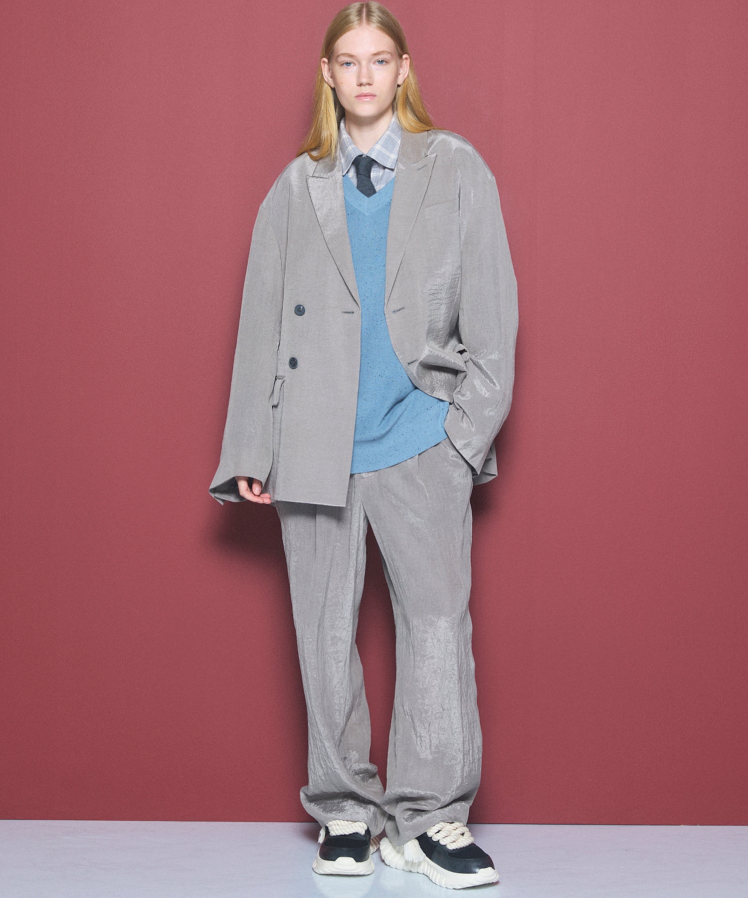 【Italian Dead Stock Fabric】Prime-Over Regular Collar Long Sleeve Shirt