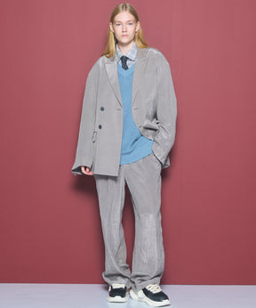 Airy Striped Gabardine Prime-Over Short-sleeved Shirt