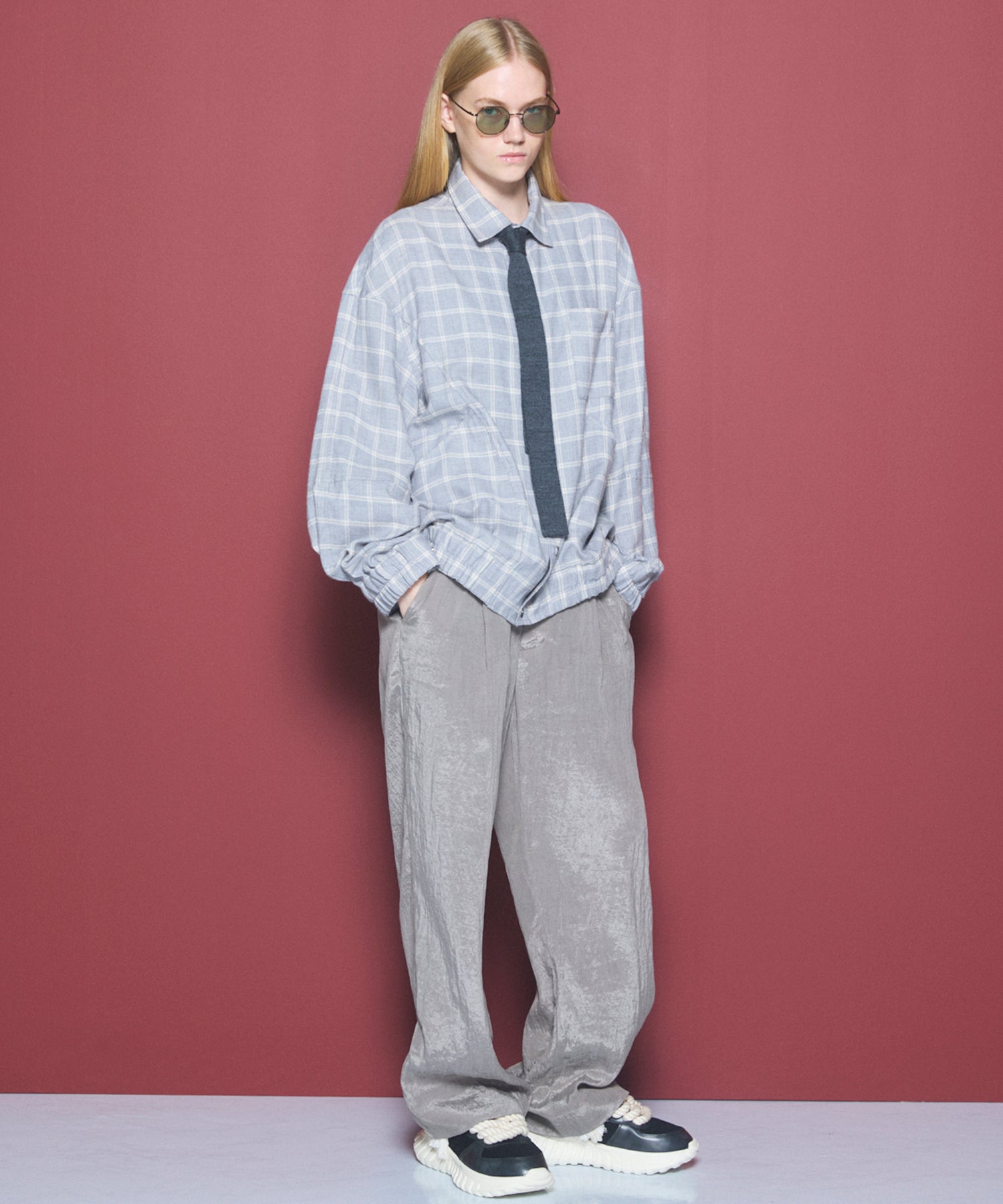 【Italian Dead Stock Fabric】Prime-Over Regular Collar Long Sleeve Shirt