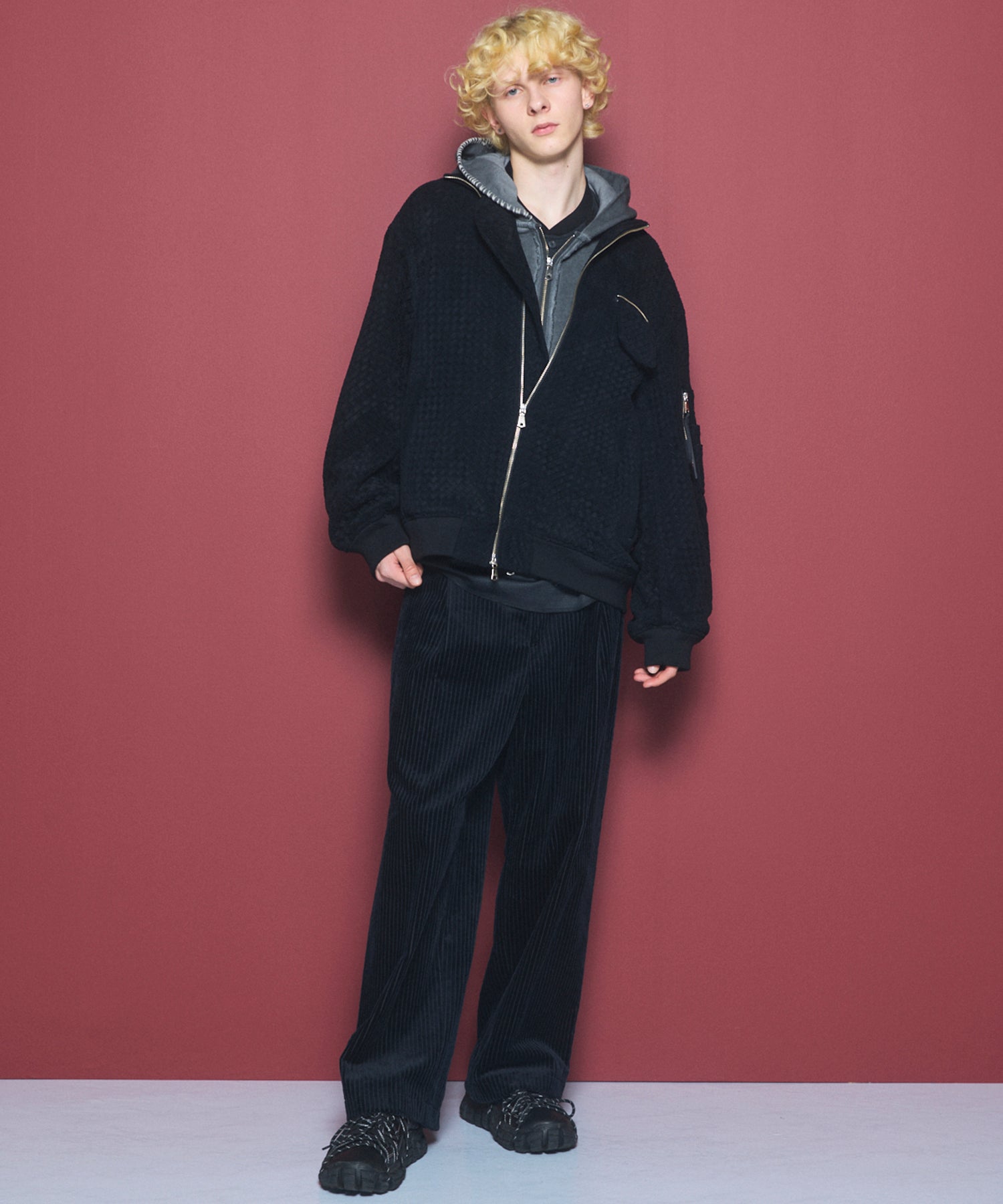 Wide-Wale Corduroy One-Tuck Pants