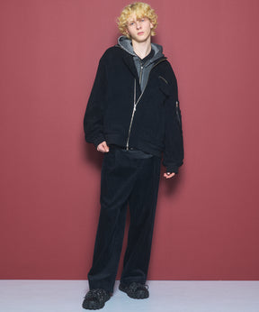 Wide-Wale Corduroy One-Tuck Pants