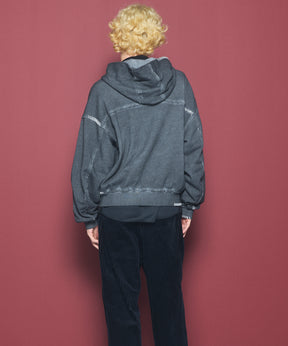【26AW PRE-ORDER】オーバーダイエンブロイダリースウェットプライムオーバーZIPパーカー