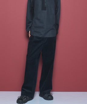Wide-Wale Corduroy One-Tuck Pants