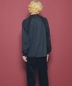 【26aw PRE-ORDER】纯棉巴尔法蕾丝超领亨利领长袖针织T恤