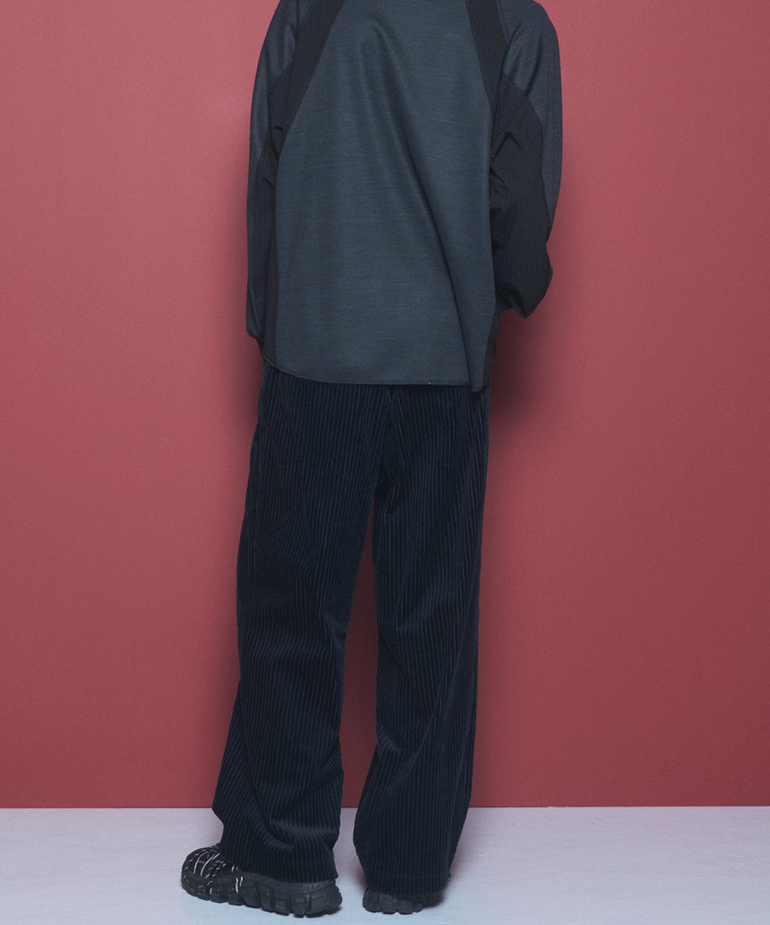 Wide-Wale Corduroy One-Tuck Pants