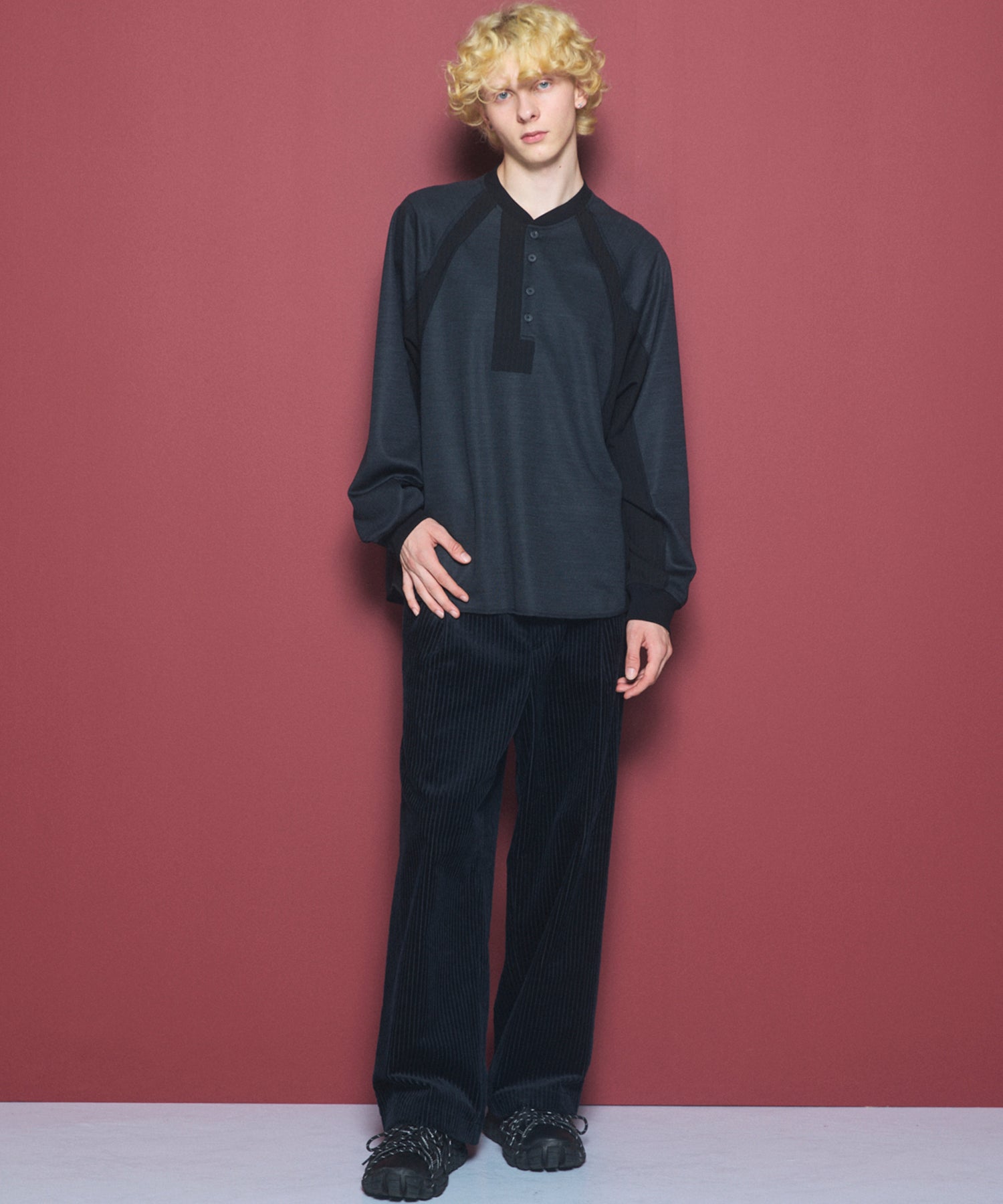 Wide-Wale Corduroy One-Tuck Pants