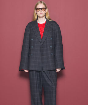 【26AW PRE-ORDER】ツイーディーシャドウチェックプライムオーバーダブルブレストジャケット