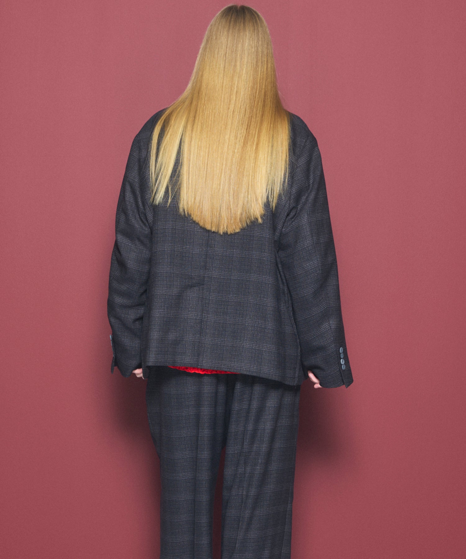 【26AW PRE-ORDER】ツイーディーシャドウチェックプライムオーバーダブルブレストジャケット