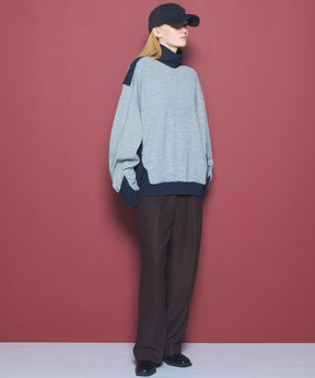 【26AW PRE-ORDER】カラースイッチングアクリルウールポンチプライムオーバーモックネックスウェット