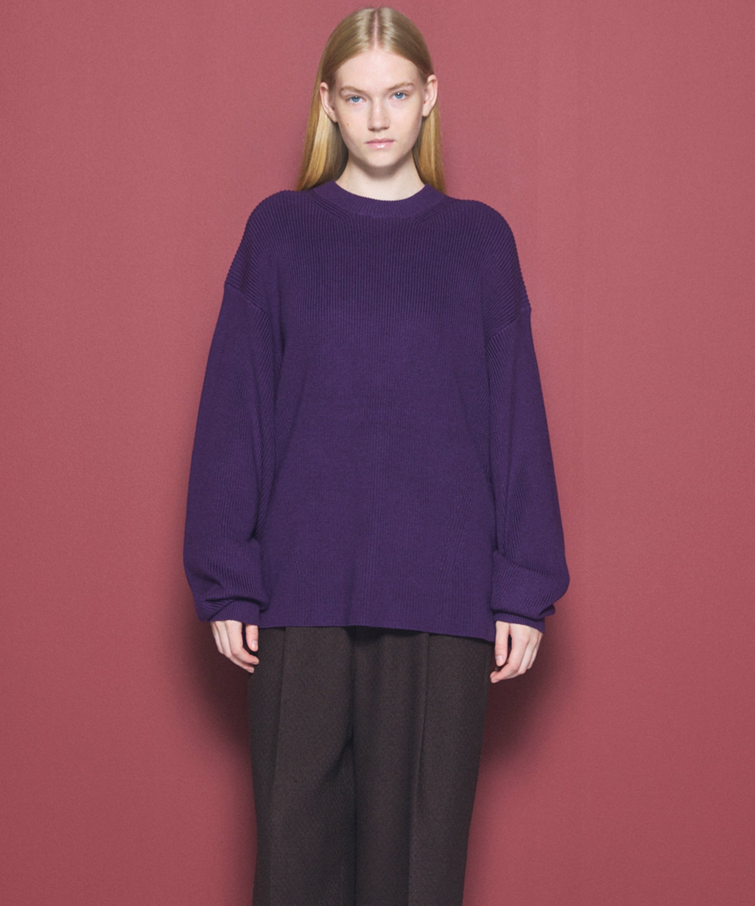 C/A Prime-Over Pullover Crew Neck Knit