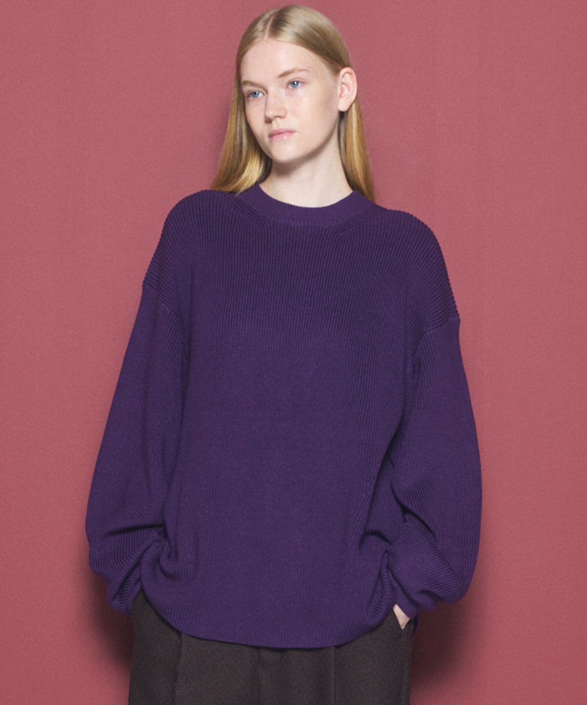 C/A Prime-Over Pullover Crew Neck Knit