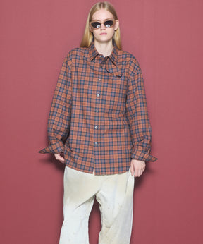 [26AW PRE-ORDER] [Italian dead stock fabric] Prime over regular collar shirt coat