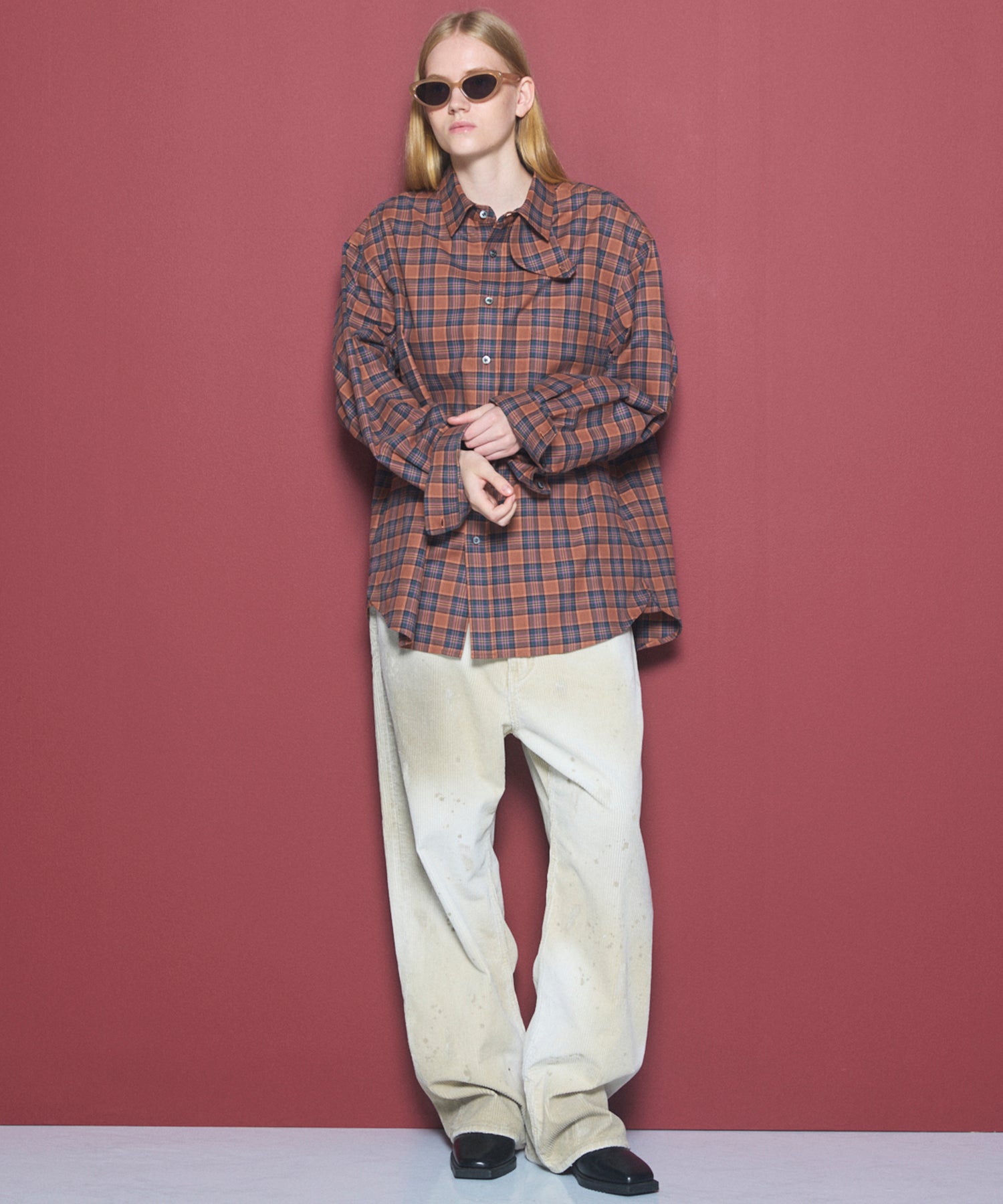 [26AW PRE-ORDER] [Italian dead stock fabric] Prime over regular collar shirt coat