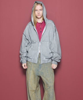 【26AW PRE-ORDER】オーバーダイエンブロイダリースウェットプライムオーバーZIPパーカー